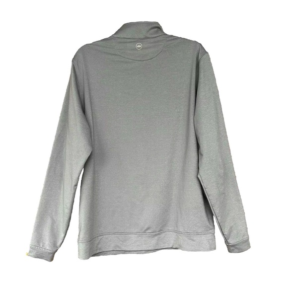 Peter Millar Perth Melange Performance Quarter Zip Mens Size Large Gale Gray - Picture 4 of 14